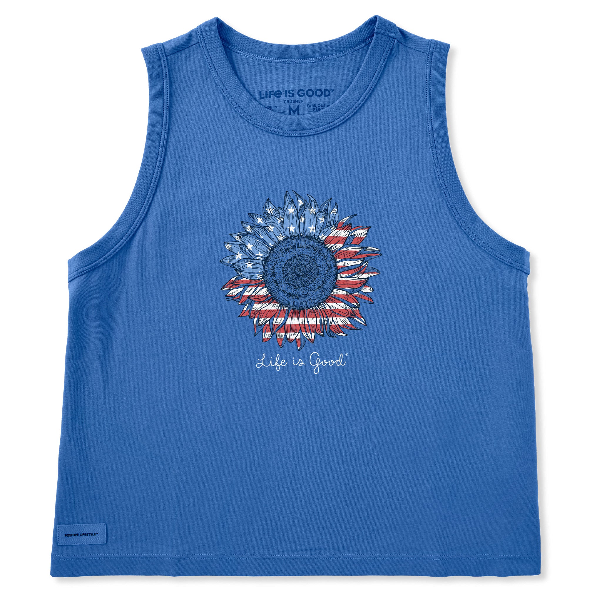 Women's American Sunflower Crusher Boxy Tank