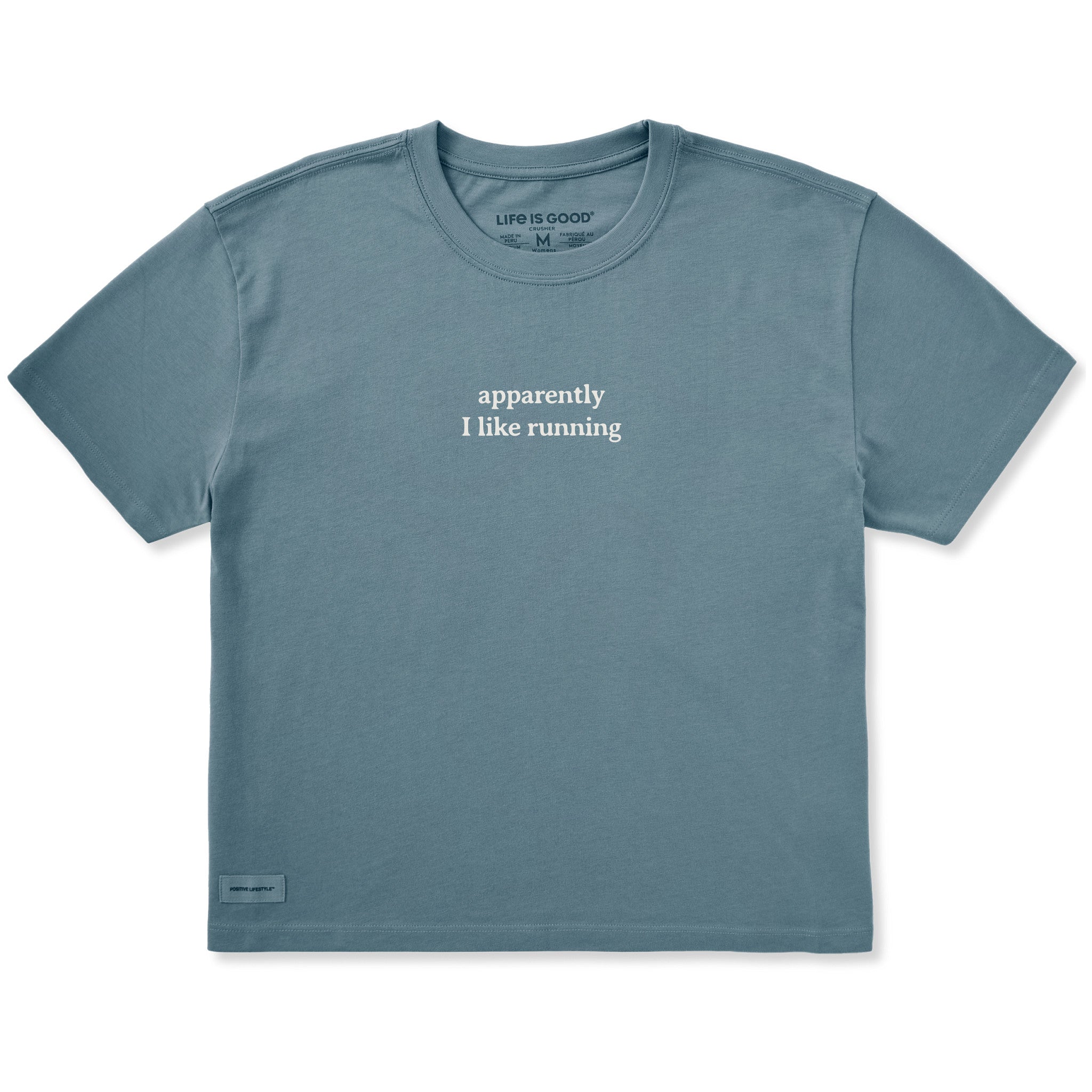 Women's Apparently I Like Running Short Sleeve Crusher Boxy Tee
