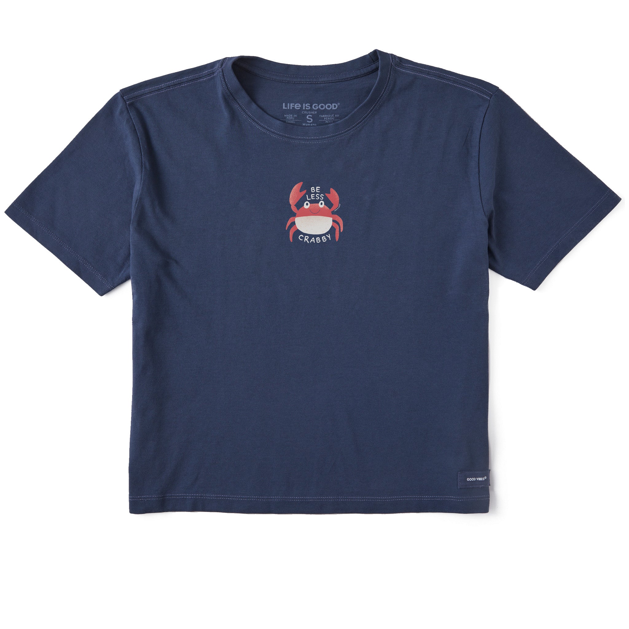 Women's Be Less Crabby Crab Short Sleeve Crusher Boxy Tee