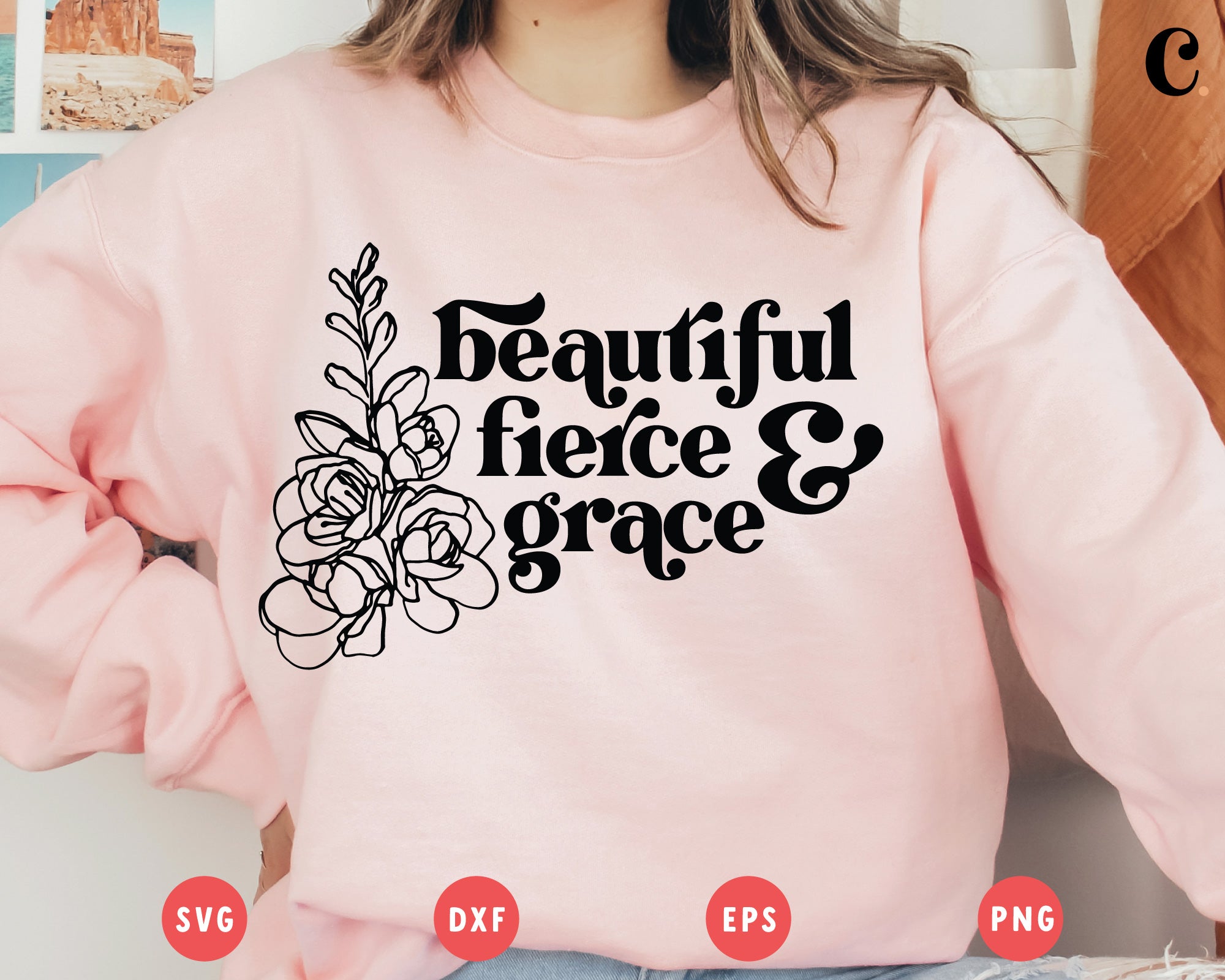 Boho Flower SVG | Beautiful Fierce & Grace 2