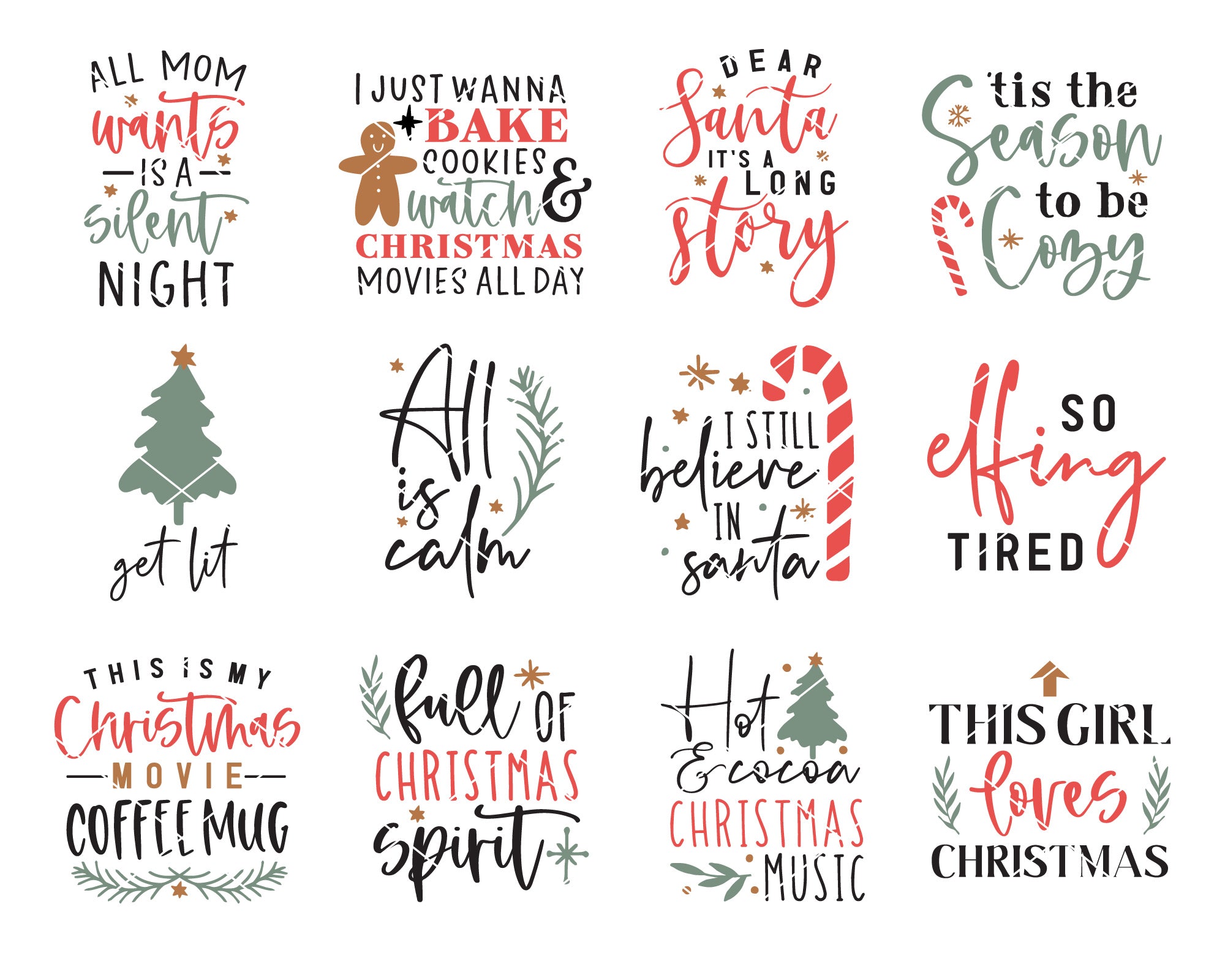 Christmas Mug Making SVG Bundle | 25 Pack 3