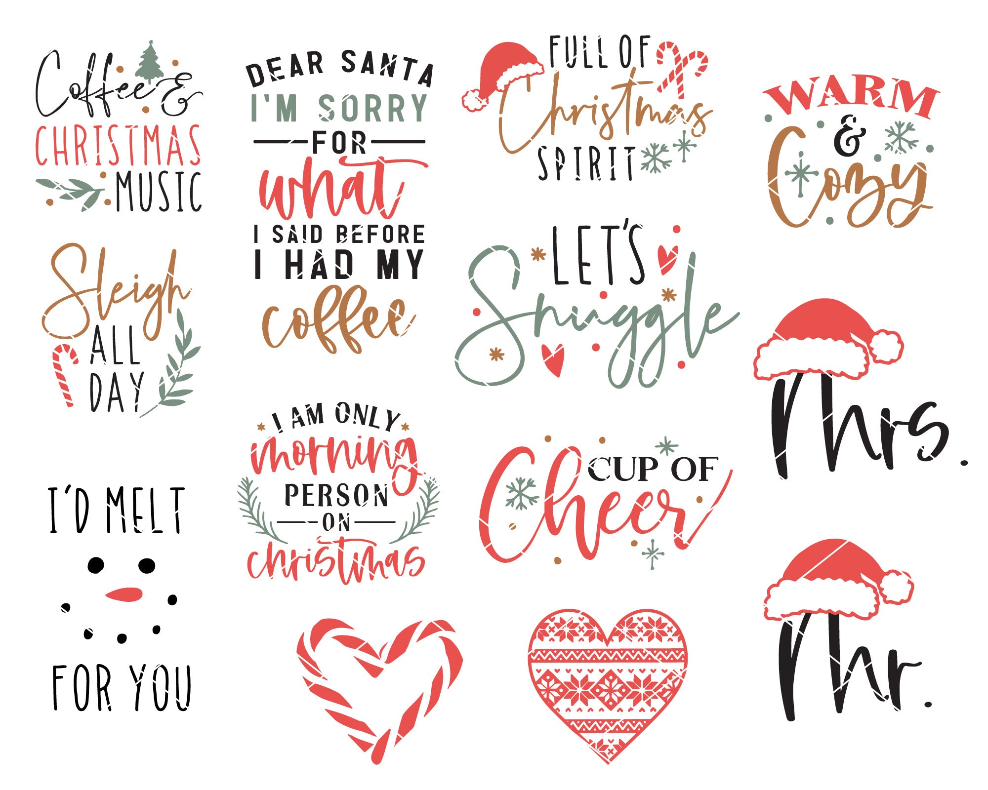 Christmas Mug Making SVG Bundle | 25 Pack 4