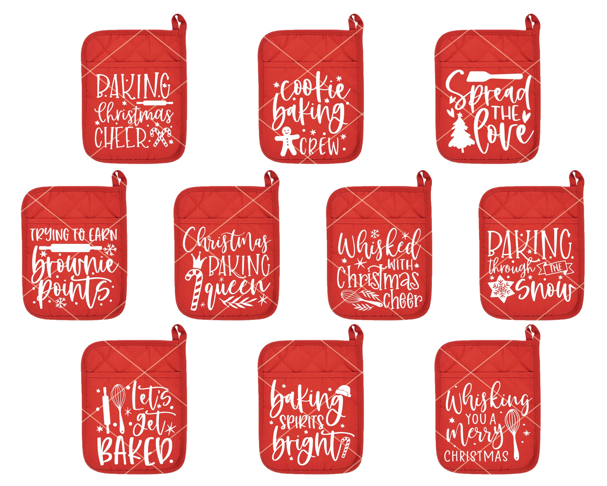 Christmas Pot Holder Making SVG Bundle 2