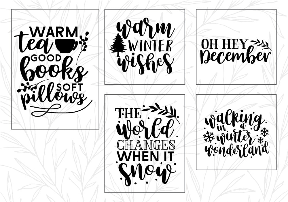 Cozy Winter Quotes SVG Bundle | 20 Pack 4