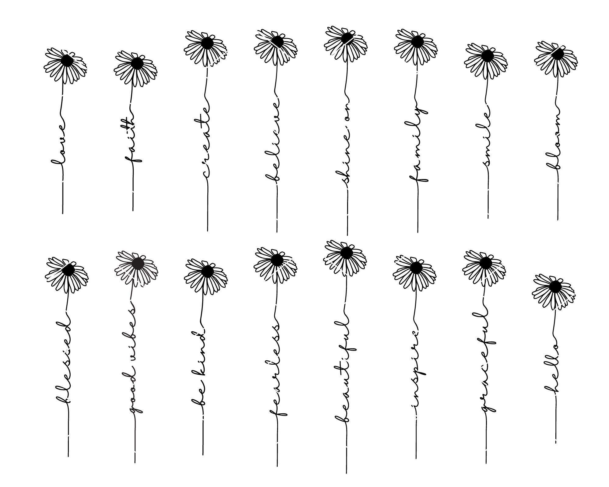 Daisy Flower SVG Bundle | 16 Pack 3