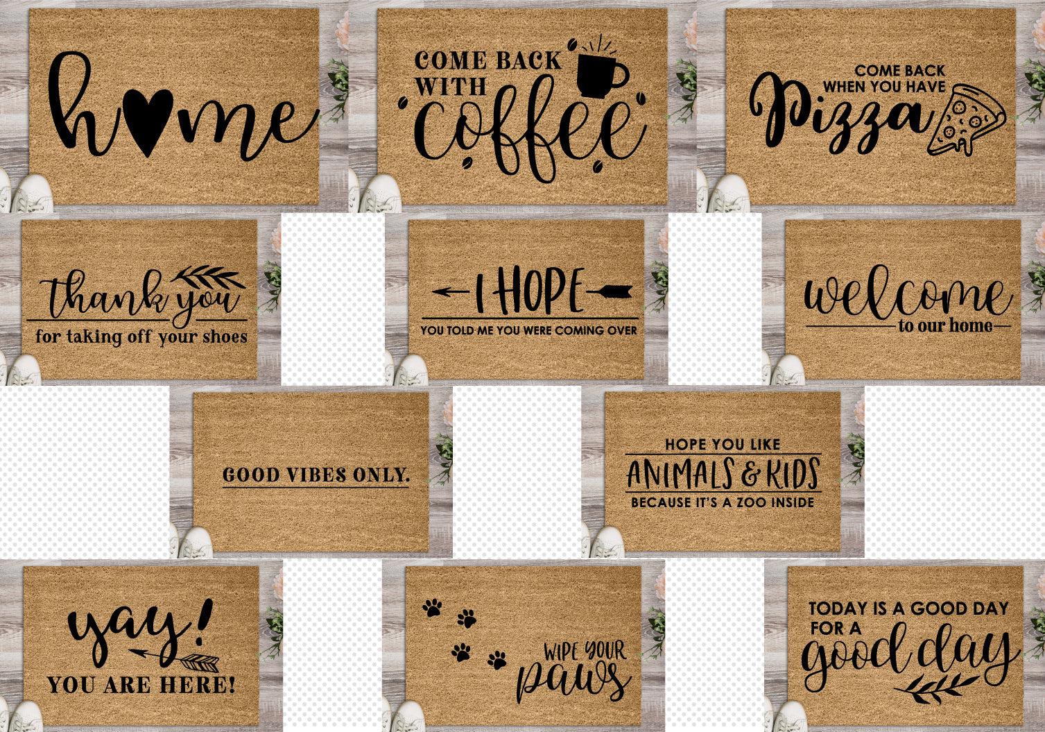 DIY Doormat SVG Bundle | 20 Pack 4