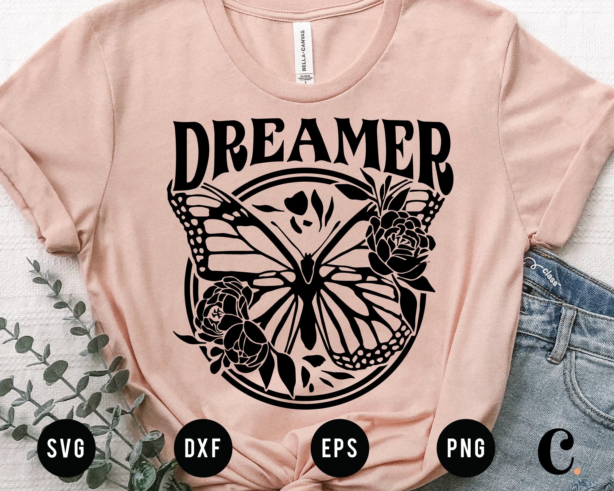 Dreamer Floral Butterfly SVG 3