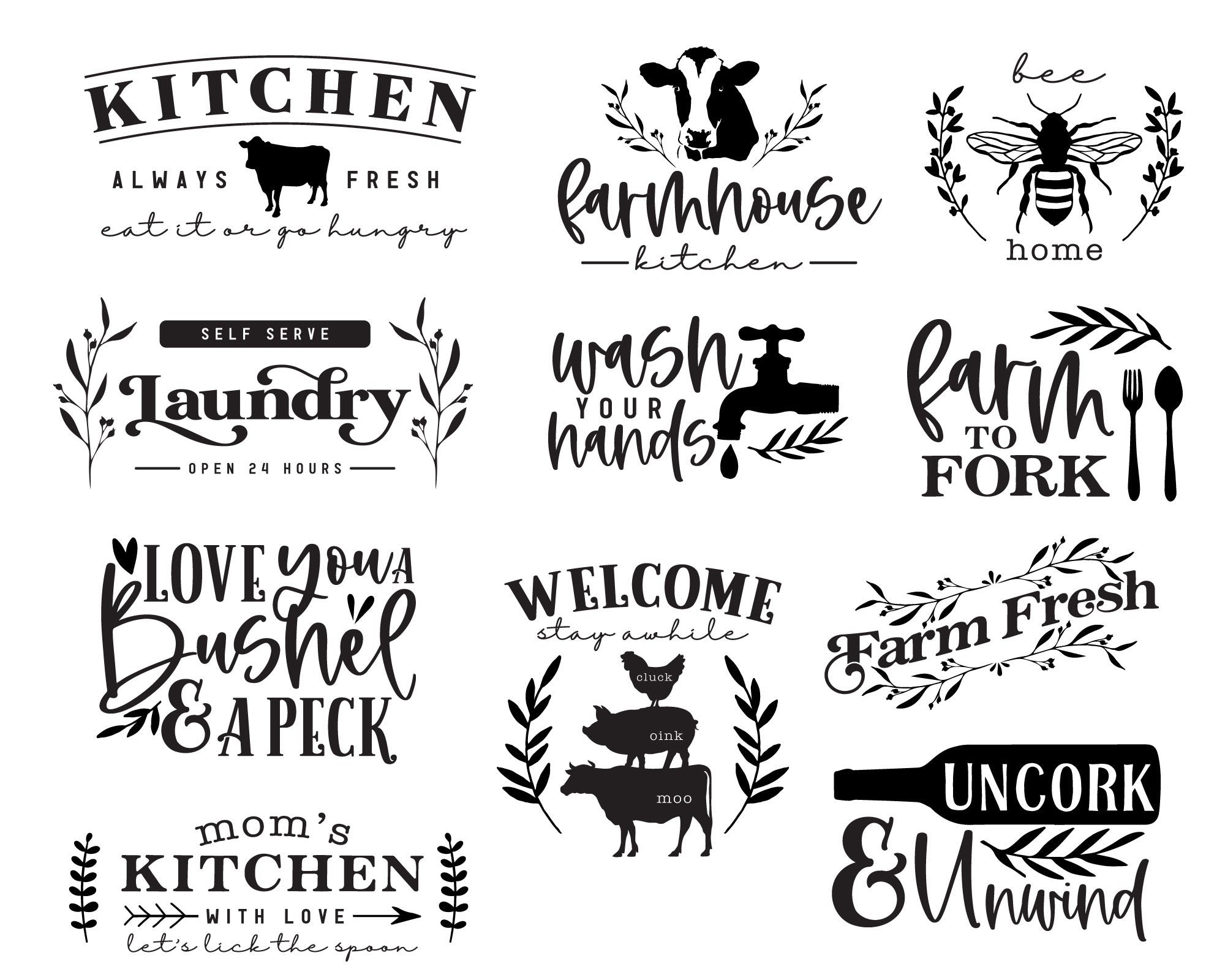 Farmhouse Sign Making SVG Bundle | 20 Pack 3