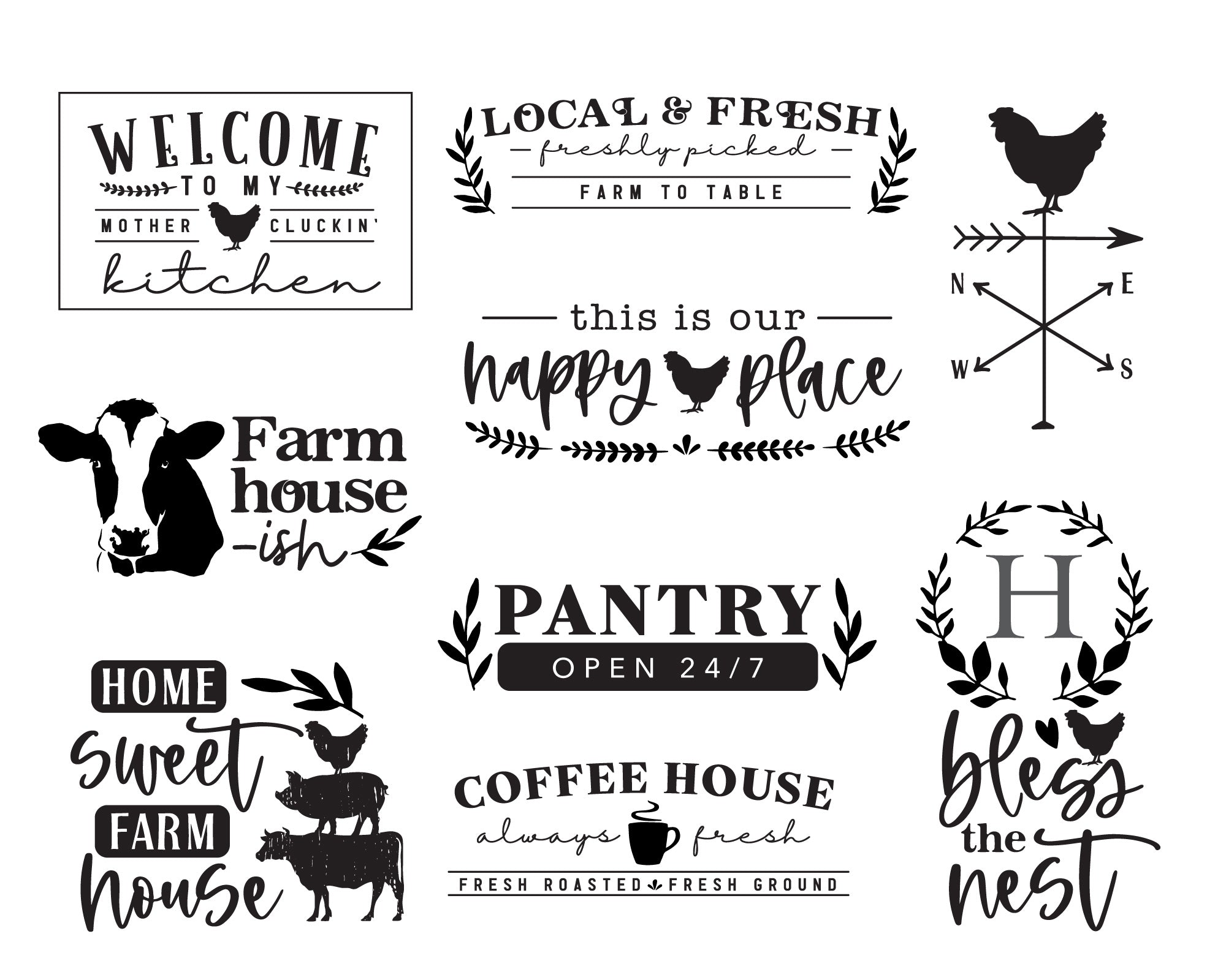 Farmhouse Sign Making SVG Bundle | 20 Pack 5