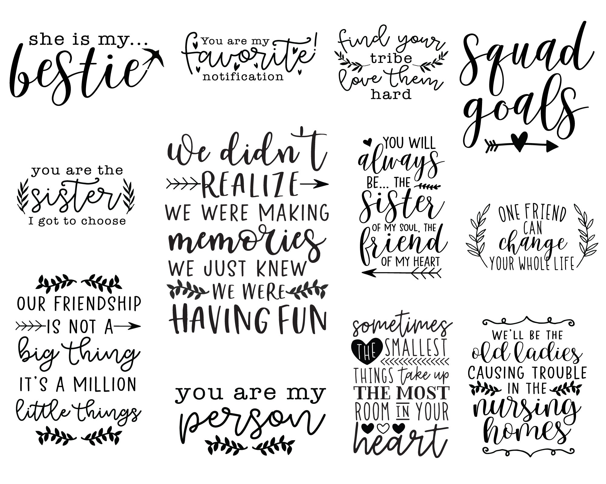 Friendship Quote SVG Bundle 3