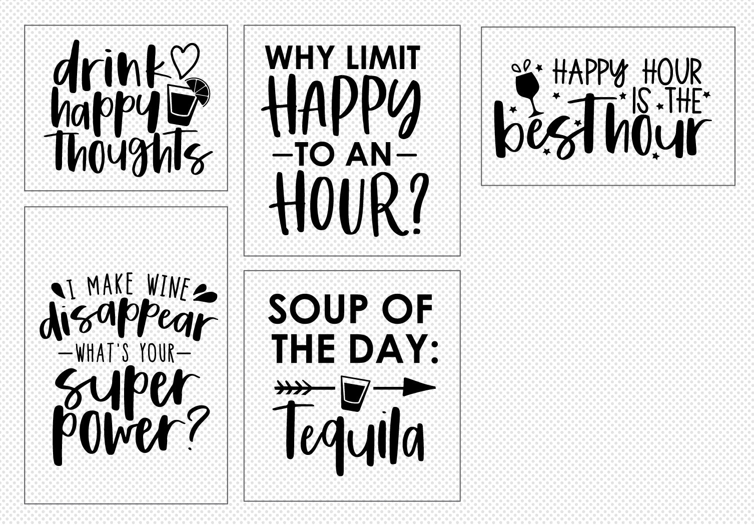 Happy Hour Quote SVG Bundle | 20 Pack 5