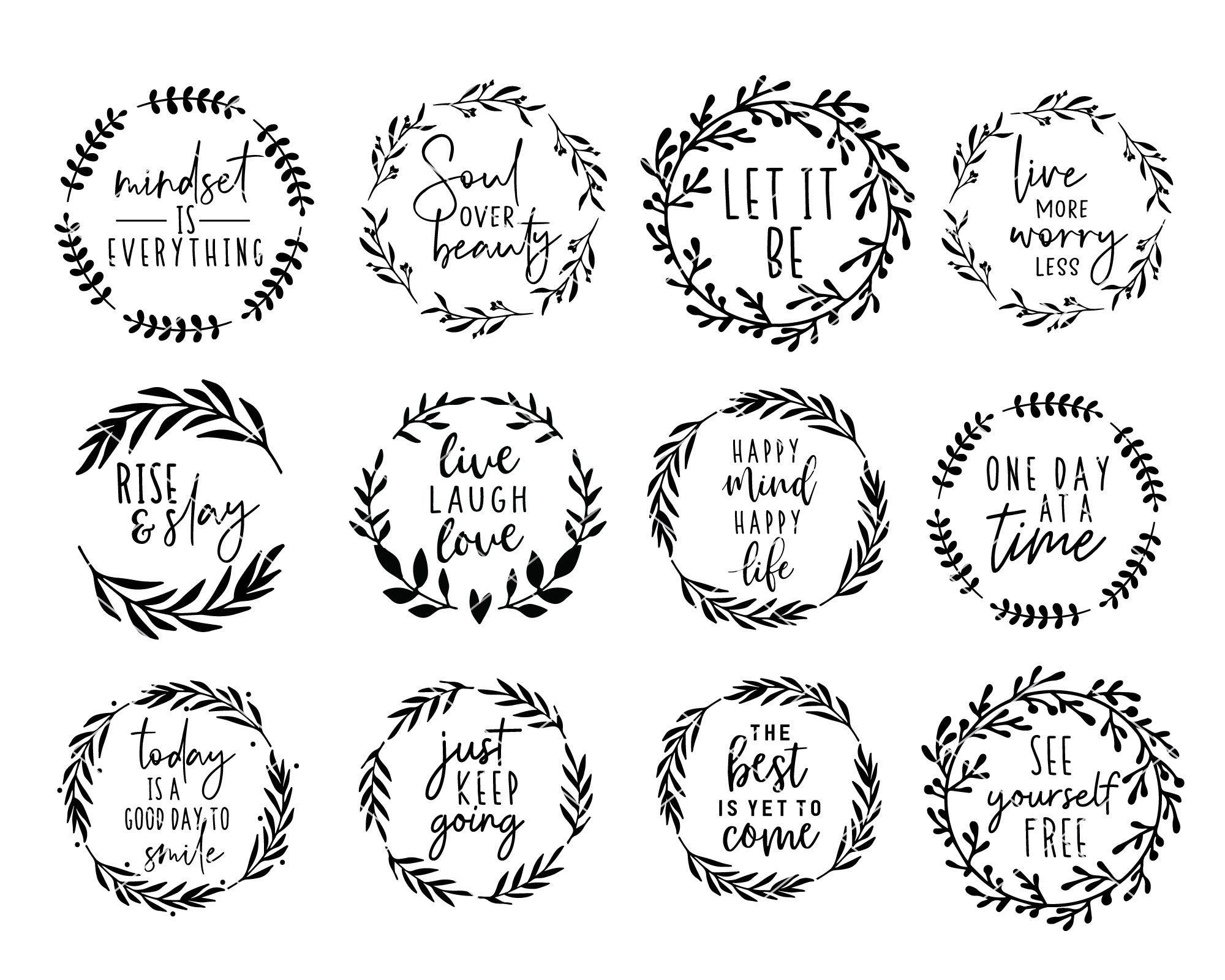 Inspirational Quote SVG Bundle | 30 Pack 5
