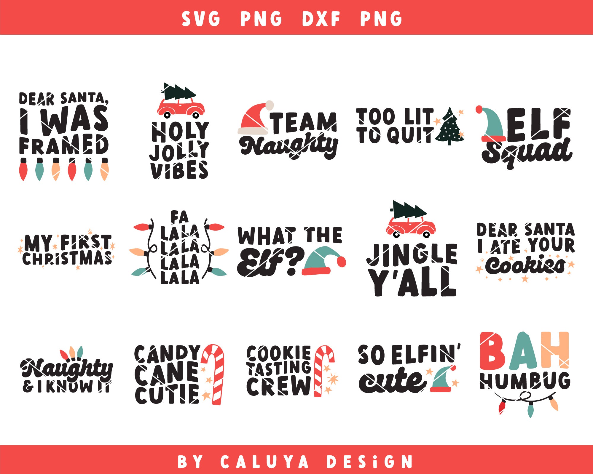 Kids Chunky Christmas SVG Bundle | 30 Pack 4