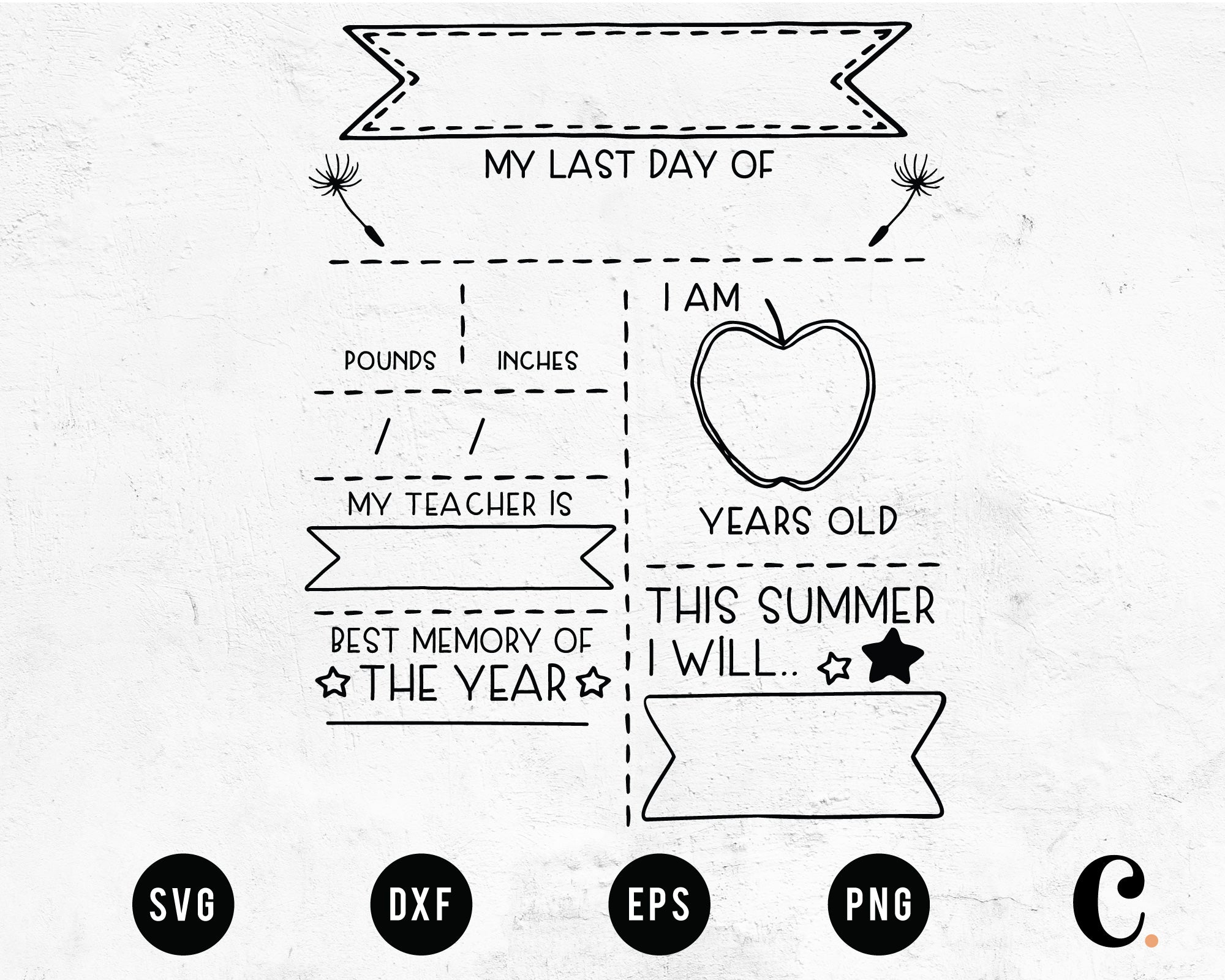 Last Day Of School Sign Making SVG 3