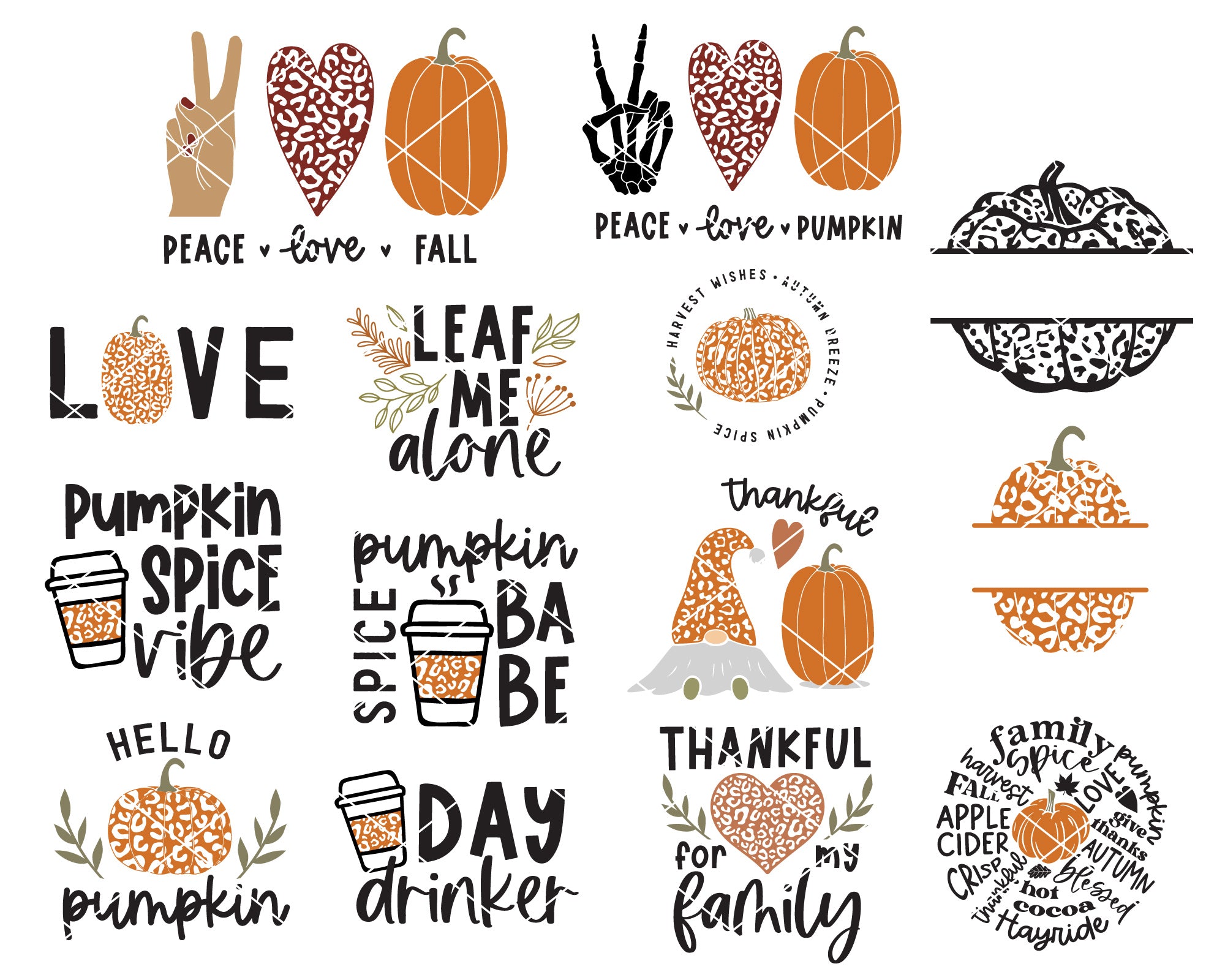 Leopard Fall Pumpkin SVG Bundle 2