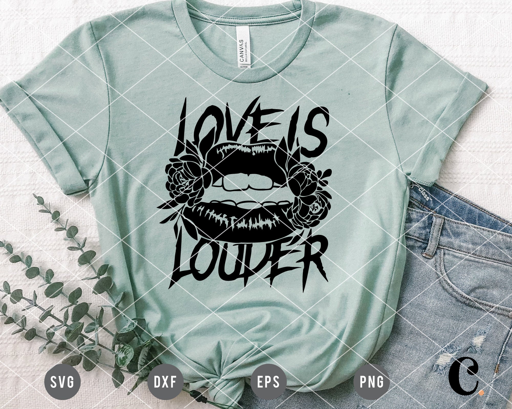 Love Is Louder Retro Lip SVG 3