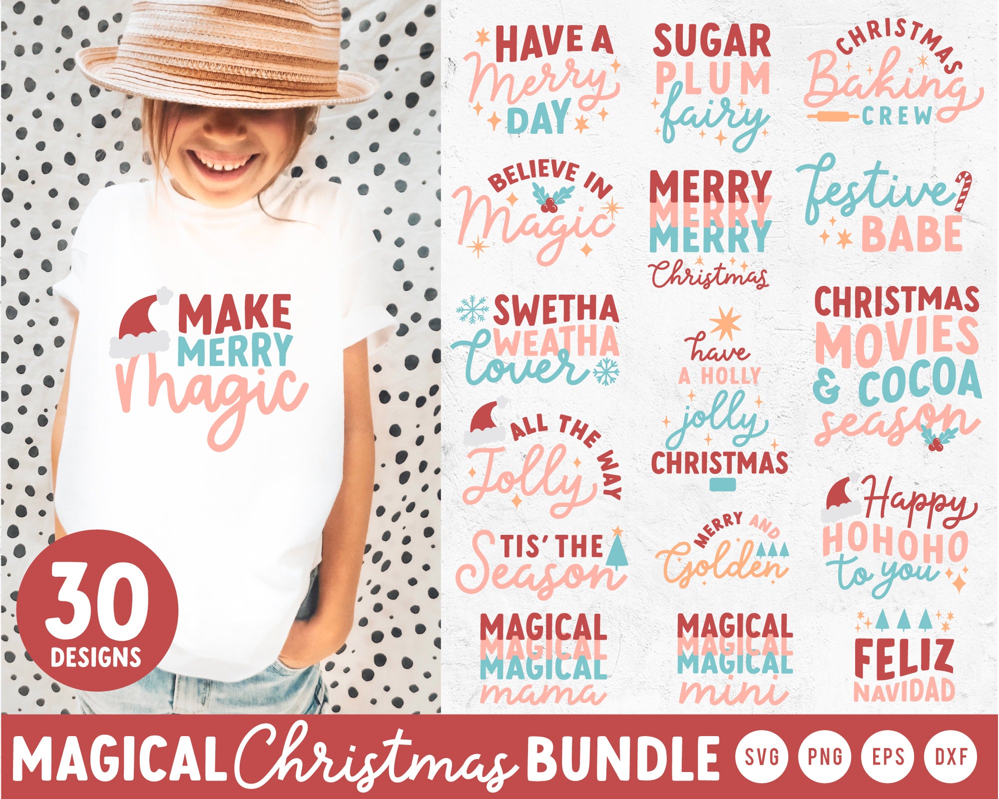 Magical Christmas SVG Bundle | 30 Pack