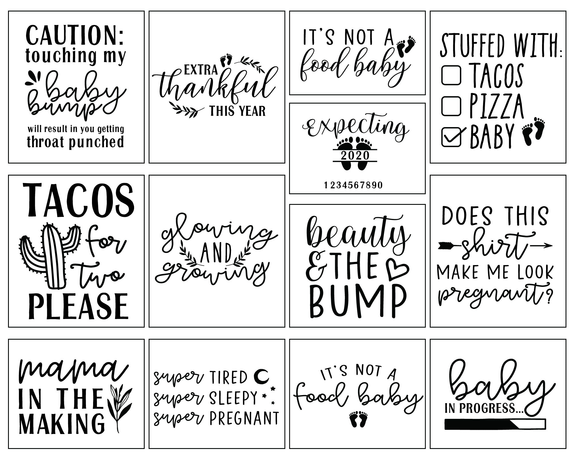 Mom-To-Be Prenatal Quote SVG Bundle 3