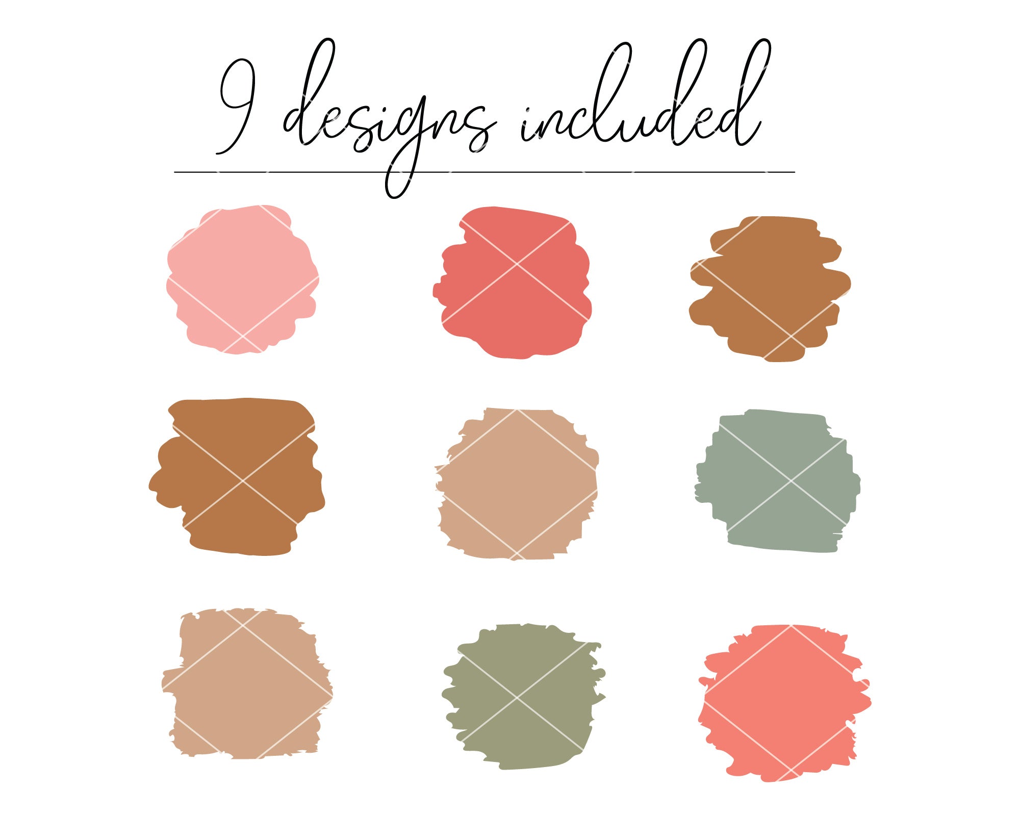 Paint Brush Background SVG Bundle 4