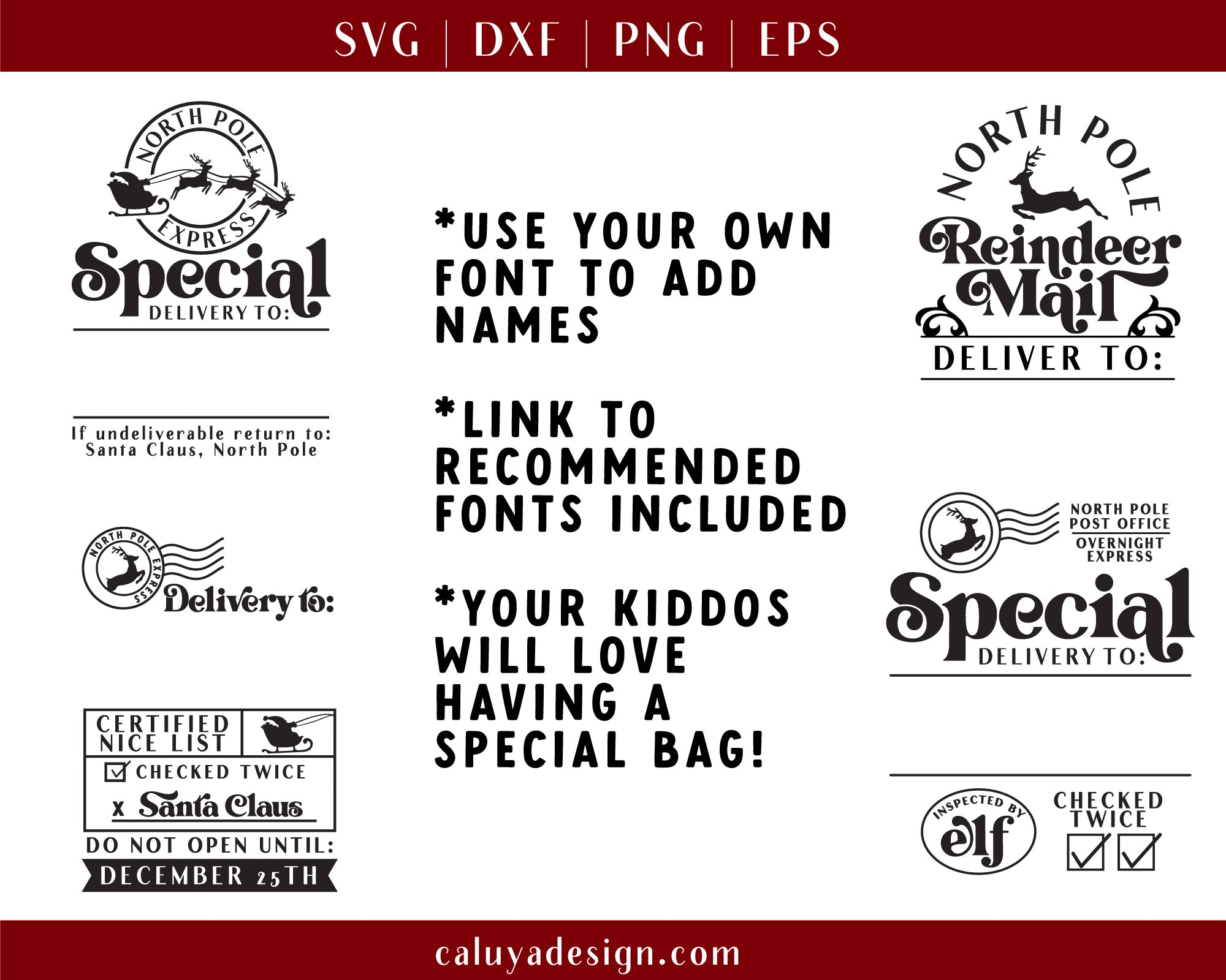 Santa Sack Making SVG Mini Bundle | Vintage Version 3