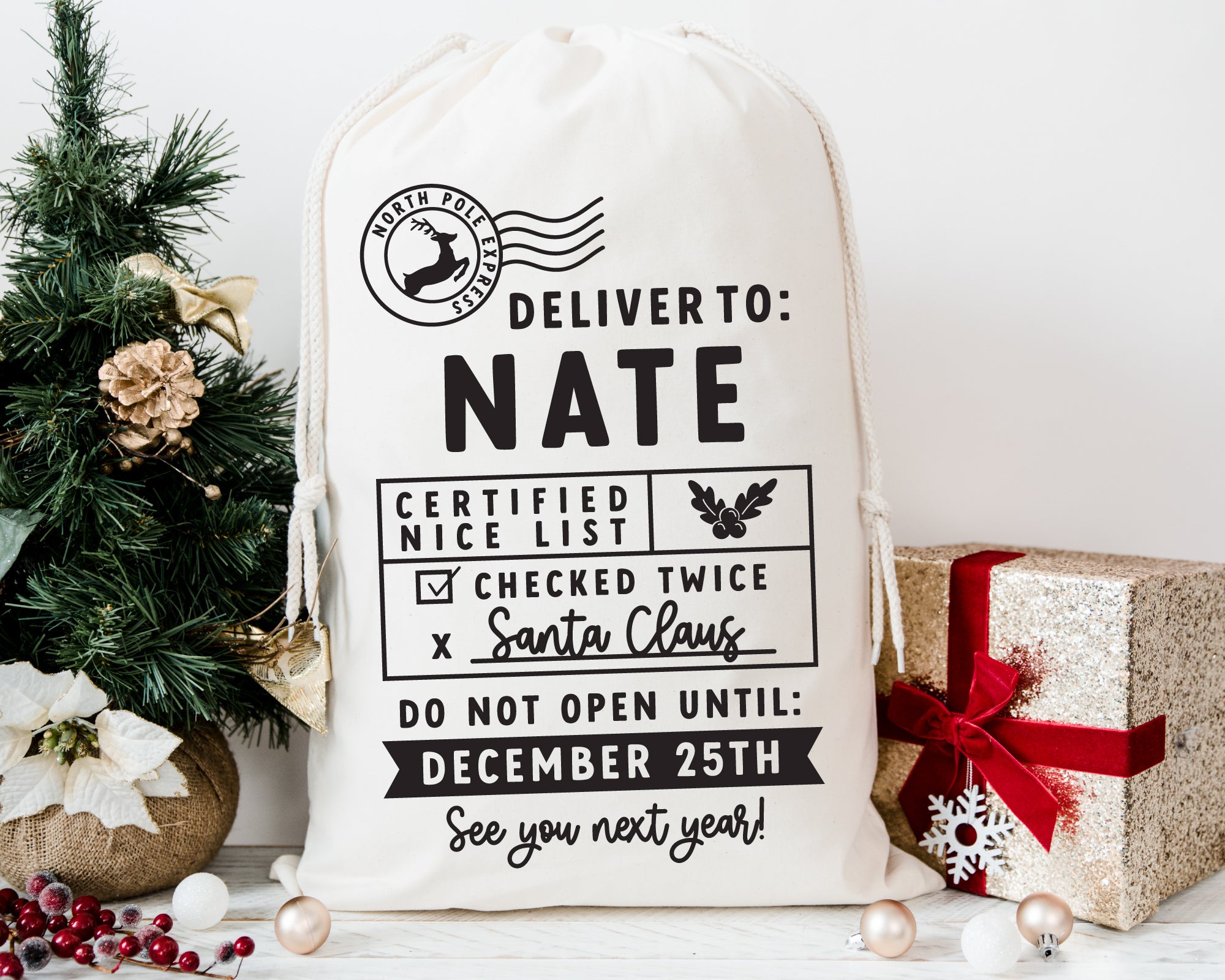 Santa Sack Making SVG Mini Bundle | Thick Font Version 2