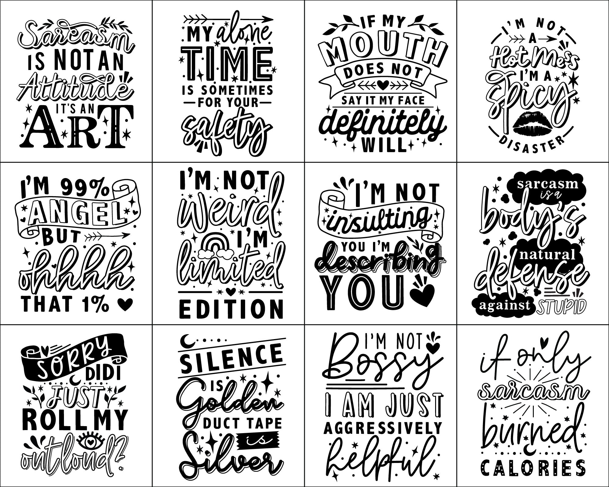 Sarcastic Quote SVG Bundle 2