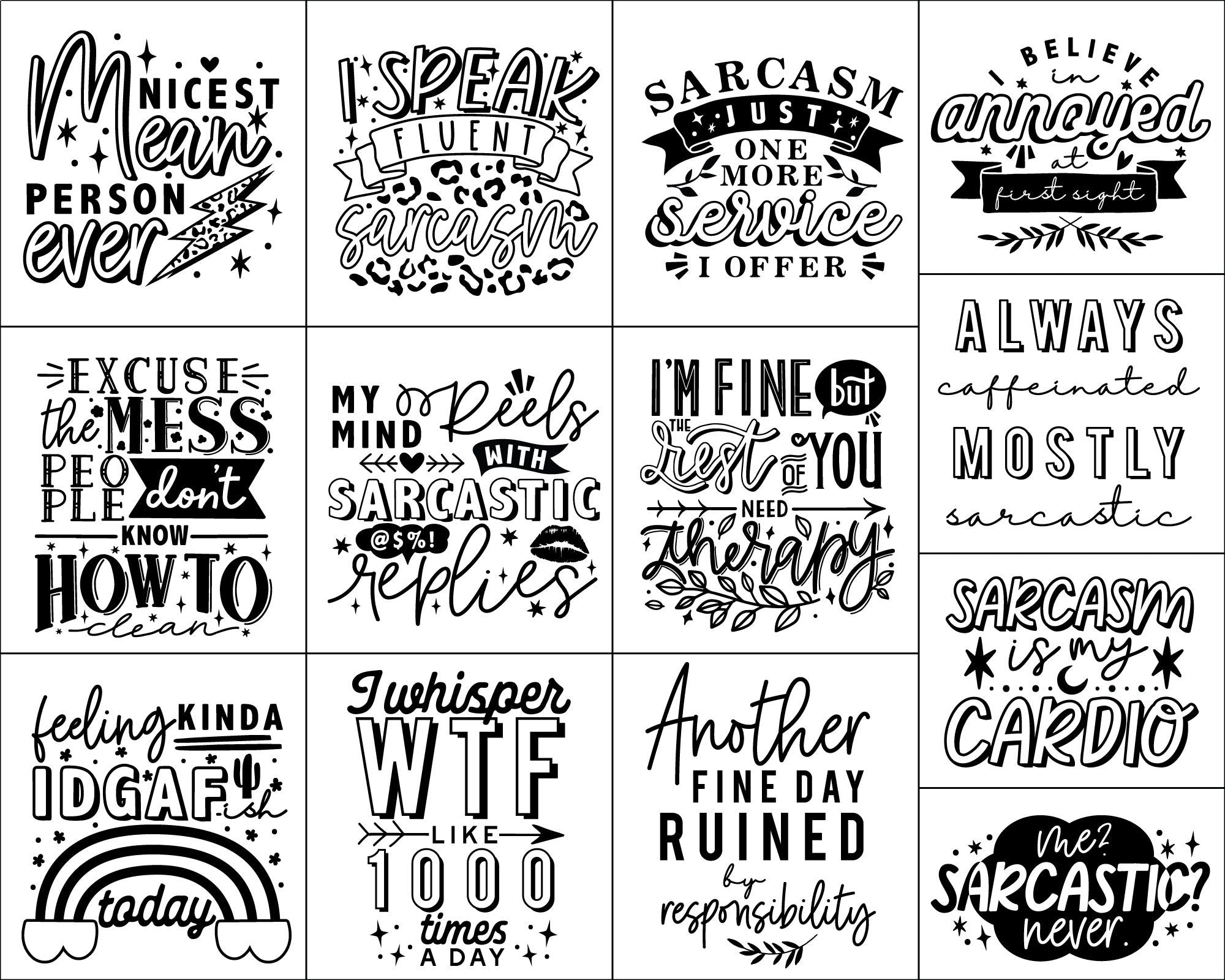 Sarcastic Quote SVG Bundle 3