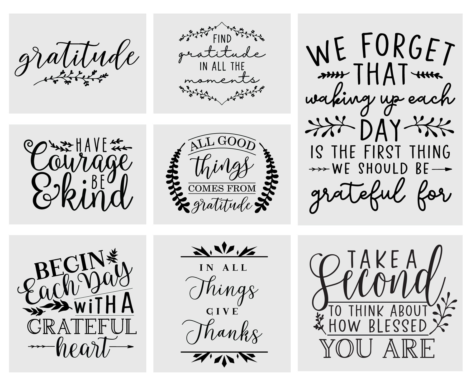 Thankful Quote SVG Bundle | 15 Pack 3