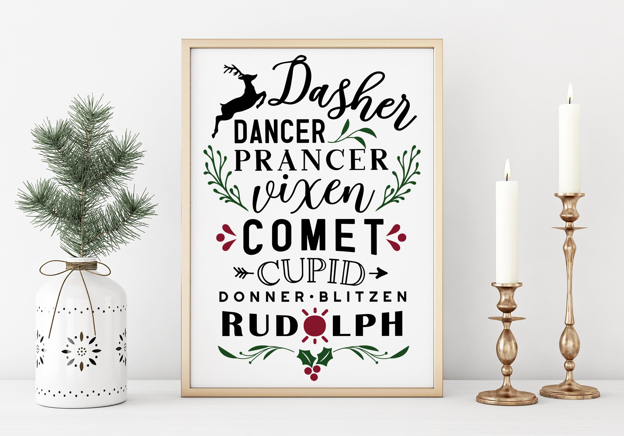 Vintage Christmas Sign Making SVG Bundle | 20 Pack 5