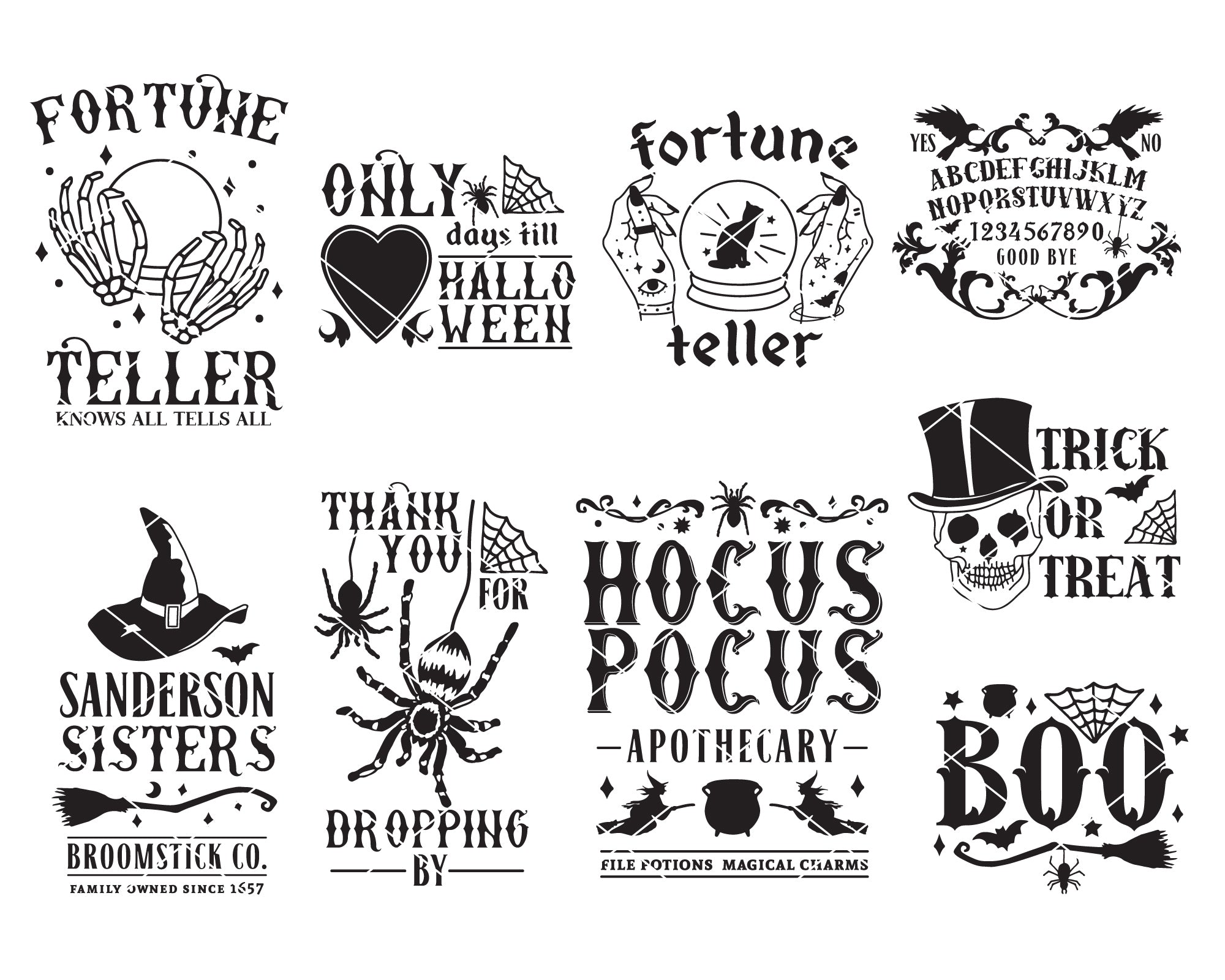 Vintage Halloween Sign Making SVG Bundle 2