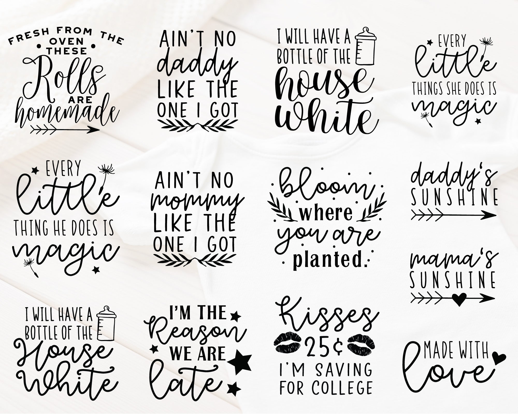 Welcome Baby Quote SVG Bundle 2