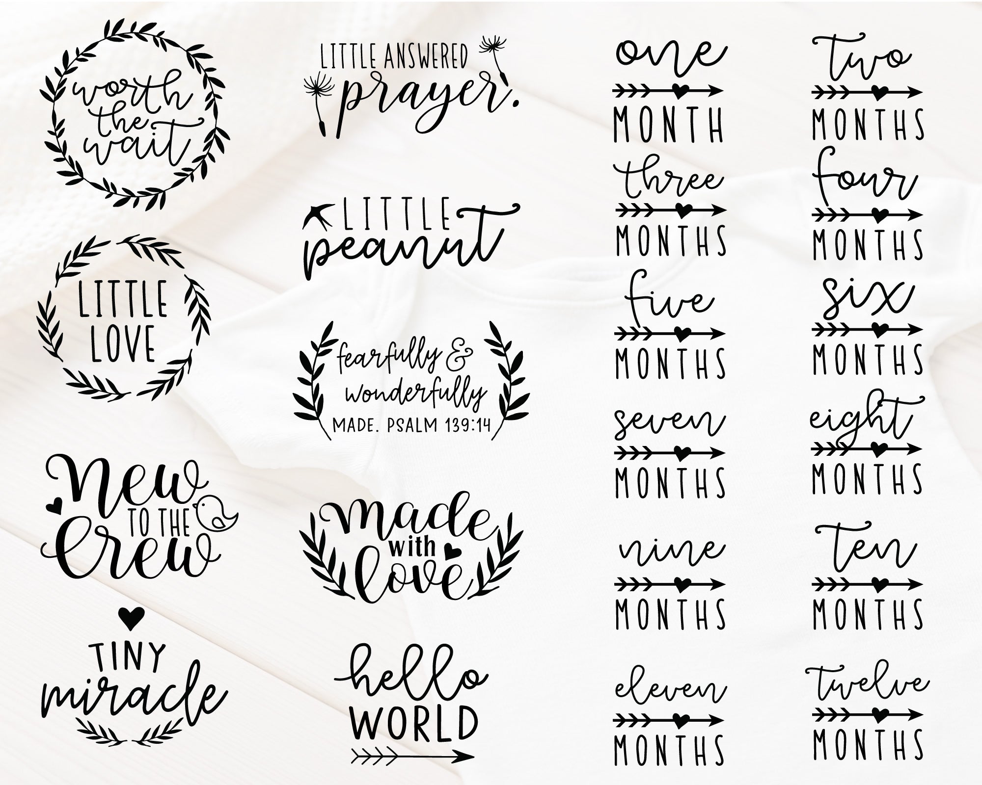 Welcome Baby Quote SVG Bundle 3