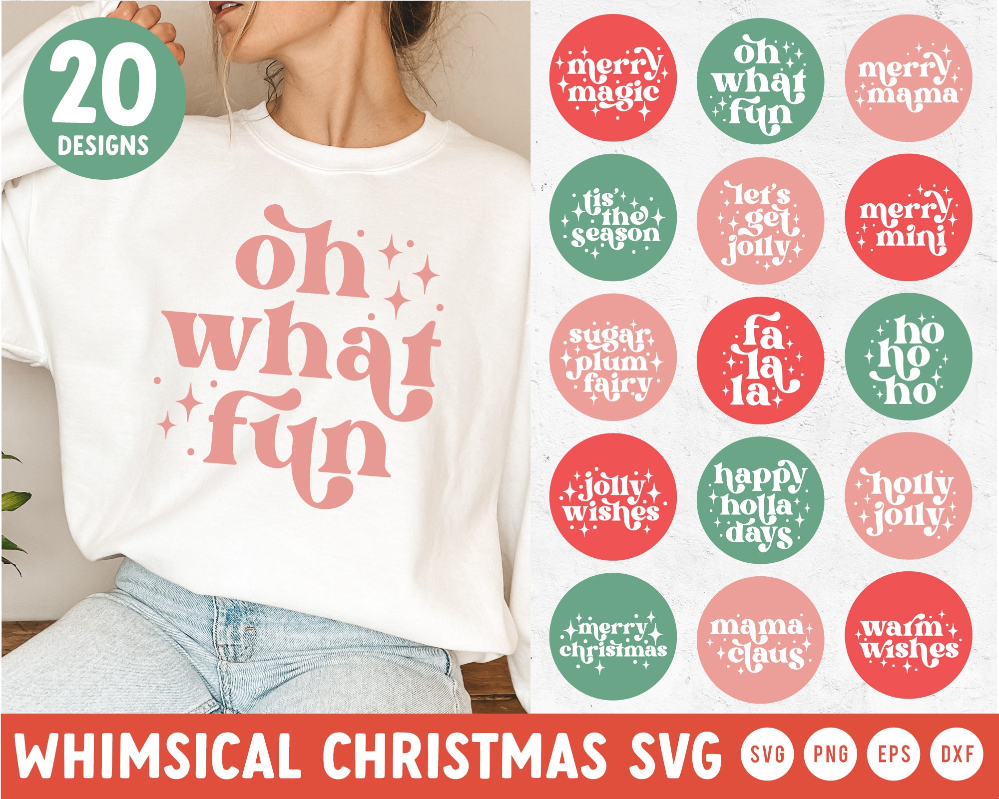 Whimsical Christmas SVG Bundle | 20 Pack